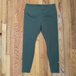 Nike Dri-Fit Leggings Women's XL Olive Green High Rise